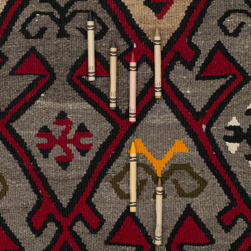Vintage Hakkari Kilim Rug - 4'  x 9'  (48" x 108") - K0074139