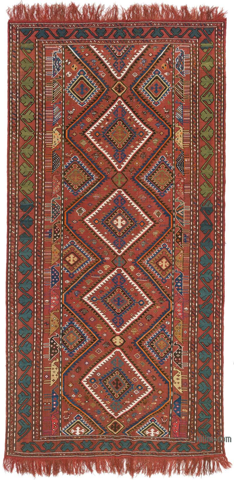 Antique Caucasian Verneh - 5' 10" x 11' 8" (70" x 140") - K0074147