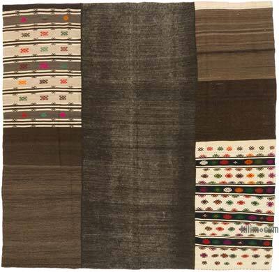 Vintage Anatolian Kilim Rug - 7' 9" x 7' 9" (93" x 93")