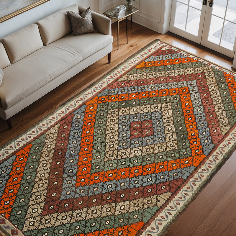 Vintage Bayburt Kilimi - 205 cm x 332 cm - K0074156