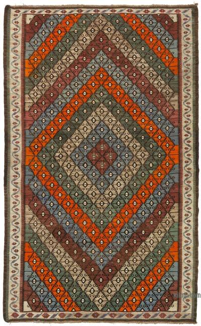 Vintage Bayburt Kilim Rug - 6' 9" x 10' 11" (81" x 131")