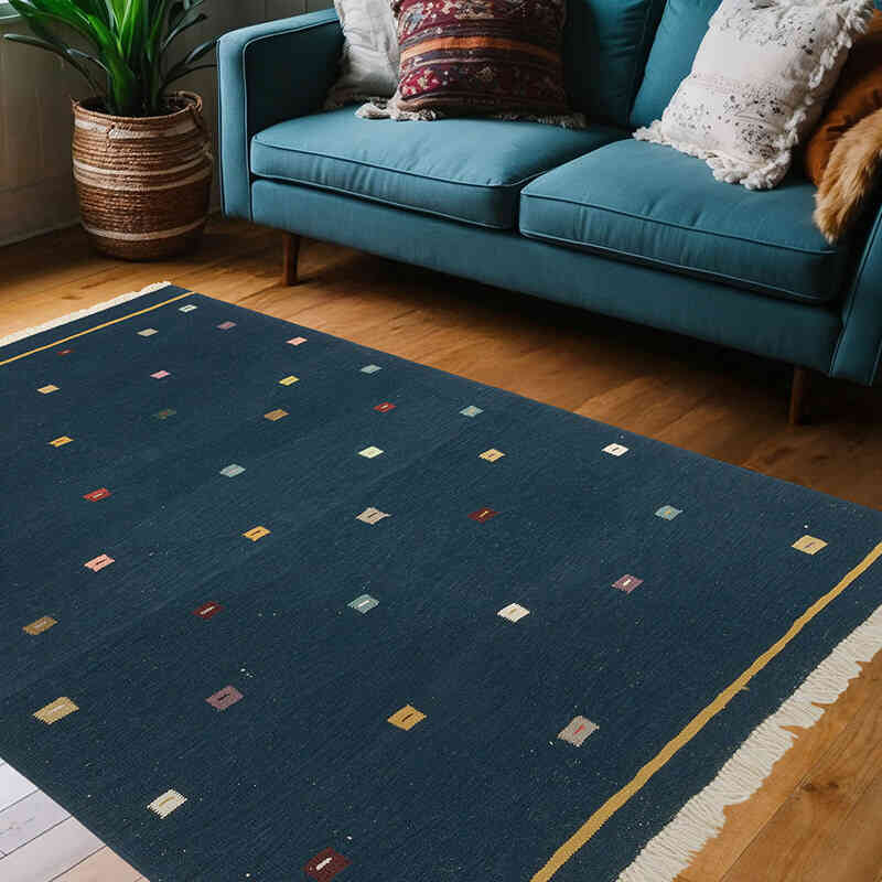Yeni Kök Boya El Dokuma Kilim - 147 cm x 210 cm - K0074157