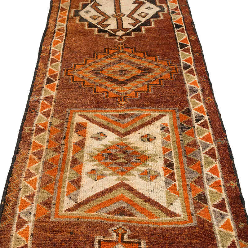 Vintage Tribal Runner Rug - 3' 3" x 12' 10" (39" x 154") - K0074163