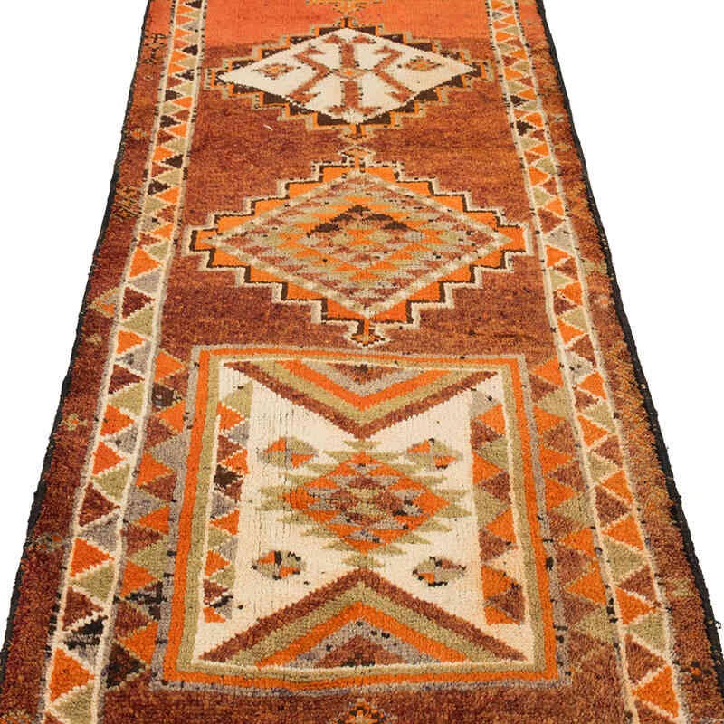 Vintage Tribal Runner Rug - 3' 3" x 12' 10" (39" x 154") - K0074163