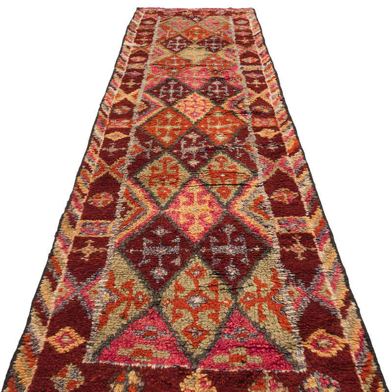 Vintage Tribal Runner Rug - 2' 11" x 11' 9" (35" x 141") - K0074164