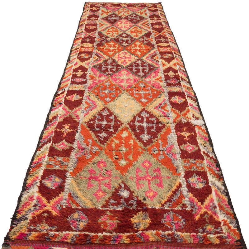 Vintage Tribal Runner Rug - 2' 11" x 11' 9" (35" x 141") - K0074164
