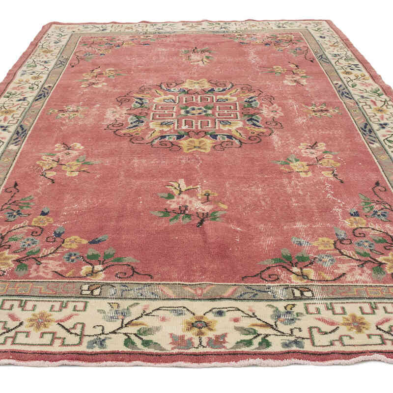 Alfombra Vintage Turca Anudada a Mano - 202 cm x 302 cm - K0074166
