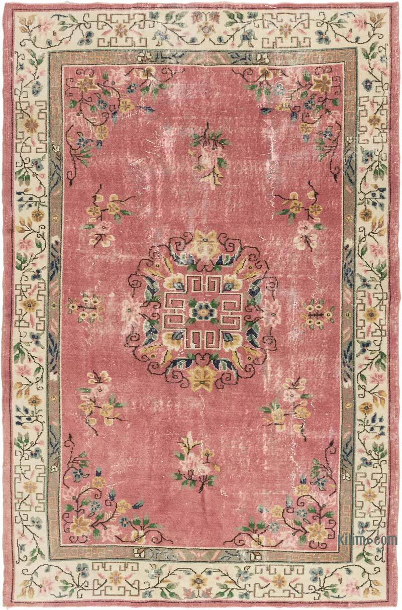 Alfombra Vintage Turca Anudada a Mano - 202 cm x 302 cm - K0074166