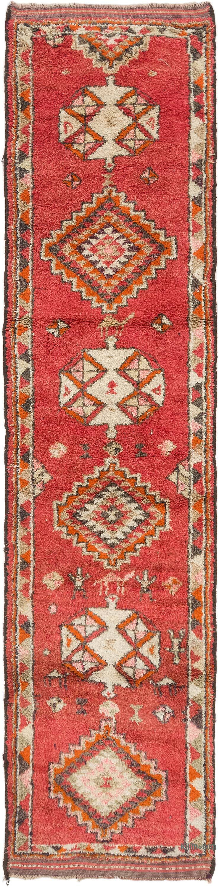 Vintage Tribal Runner Rug - 2' 10" x 11' 10" (34" x 142") - K0074167