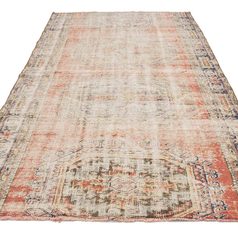 Alfombra Vintage Turca Anudada a Mano - 135 cm x 272 cm - K0074171