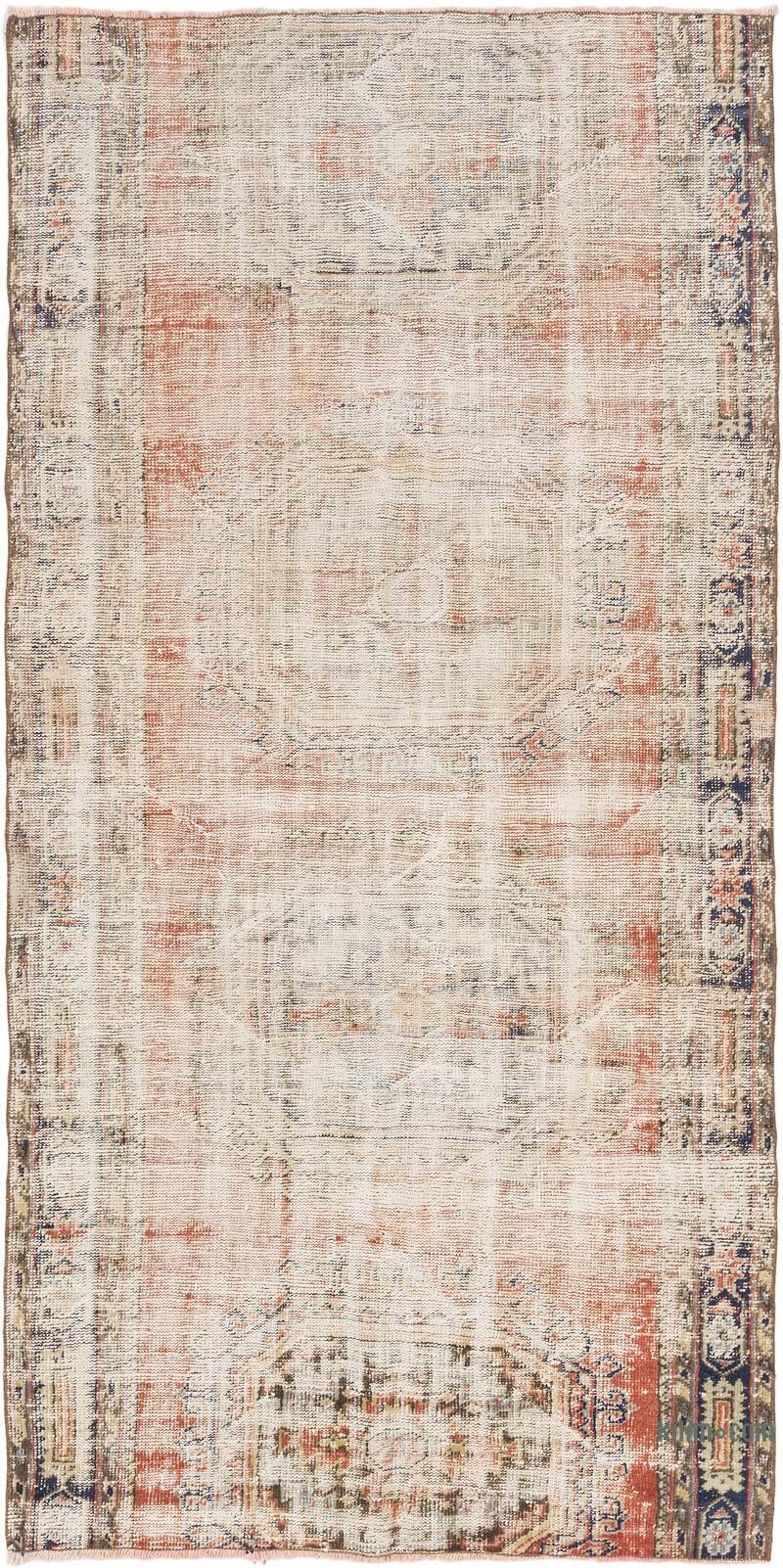 Alfombra Vintage Turca Anudada a Mano - 135 cm x 272 cm - K0074171
