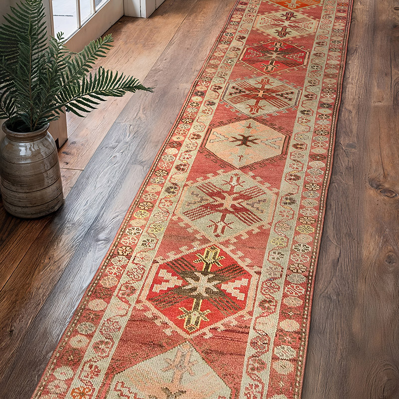 Vintage Tribal Runner Rug - 2' 8" x 13' 5" (32" x 161") - K0074178