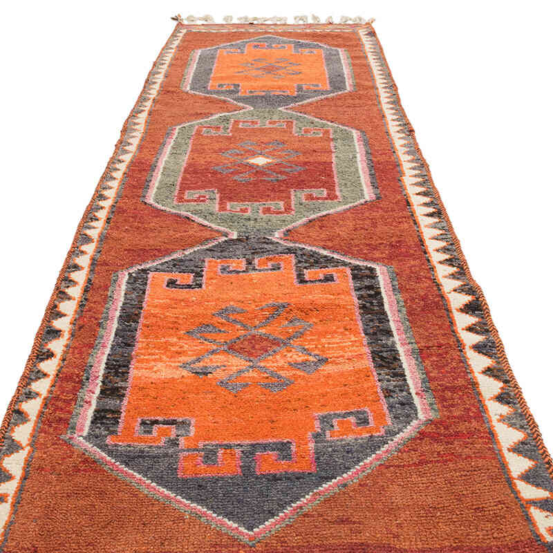 Vintage Tribal Runner Rug - 3' 7" x 12'  (43" x 144") - K0074189
