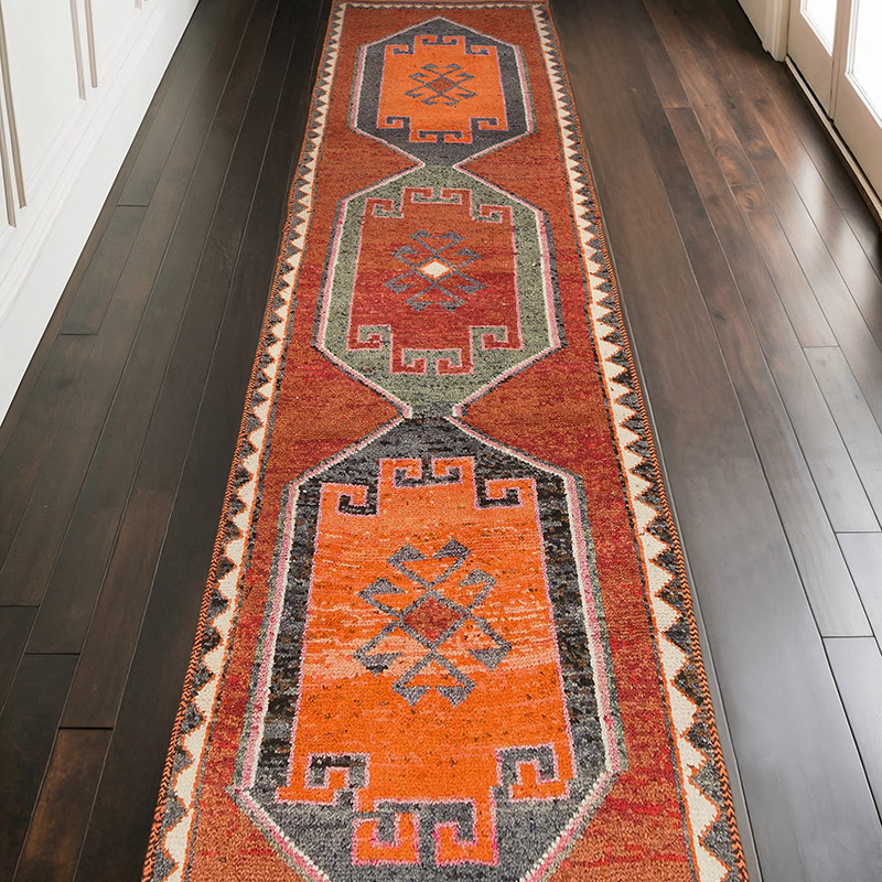 Vintage Tribal Runner Rug - 3' 7" x 12'  (43" x 144") - K0074189