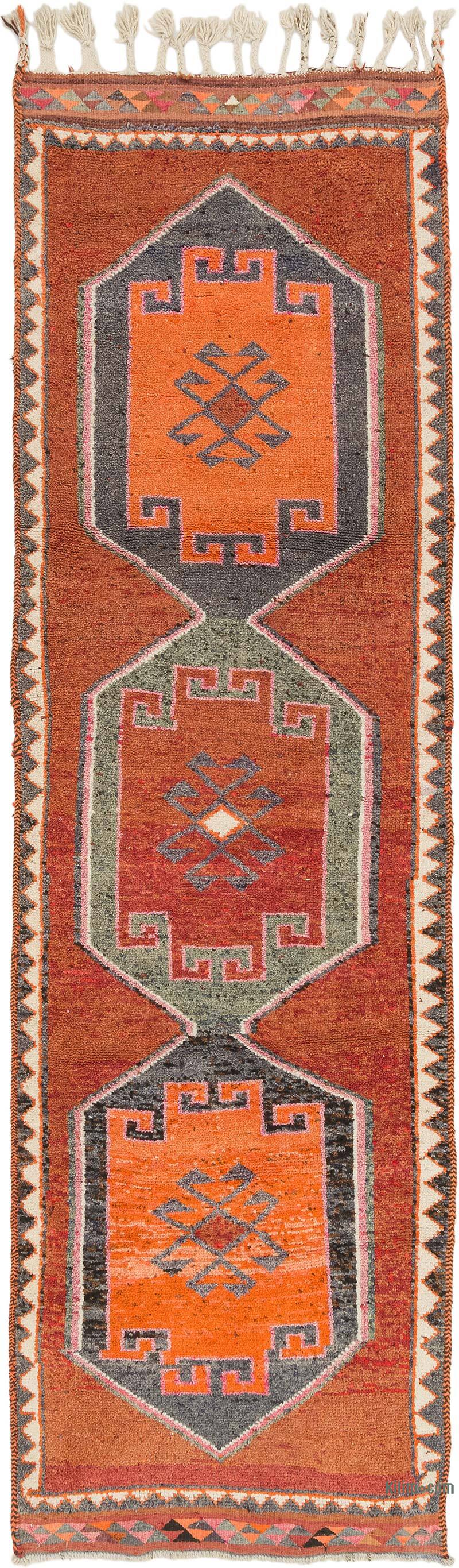 Vintage Tribal Runner Rug - 3' 7" x 12'  (43" x 144") - K0074189