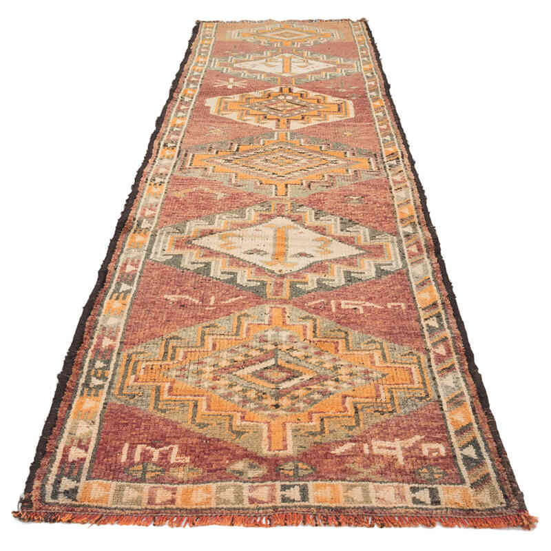 Vintage Tribal Runner Rug - 2' 11" x 10' 10" (35" x 130") - K0074194