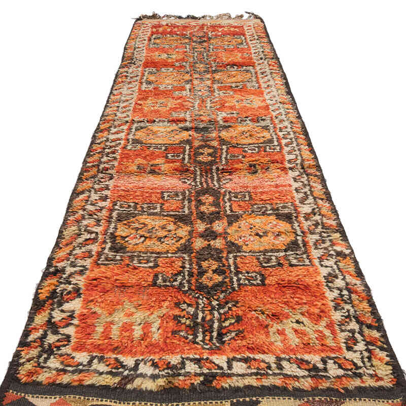 Vintage Tribal Runner Rug - 3' 1" x 11' 6" (37" x 138") - K0074203