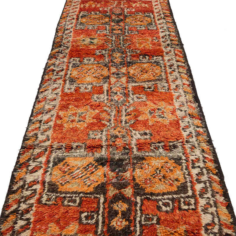 Vintage Tribal Runner Rug - 3' 1" x 11' 6" (37" x 138") - K0074203