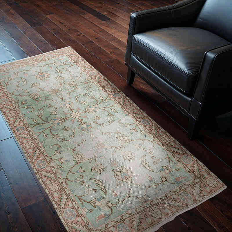 Vintage Turkish Hand-Knotted Rug - 3' 1" x 6'  (37" x 72") - K0074207