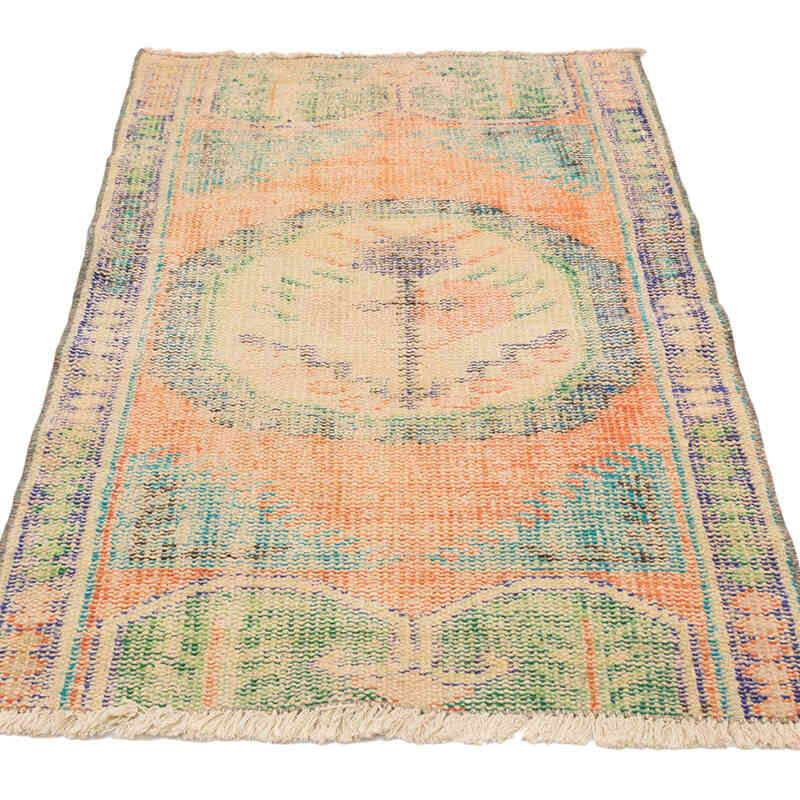 El Dokuma Vintage Halı - 73 cm x 128 cm - K0074215