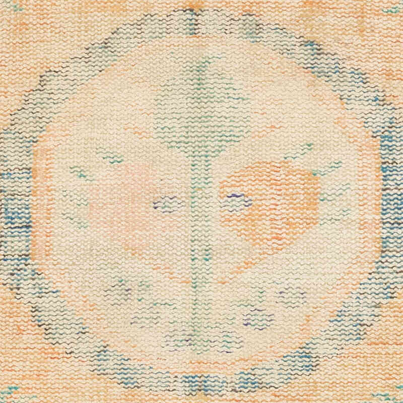 Naranja Alfombra Vintage Turca Anudada a Mano - 81 cm x 142 cm - K0074216