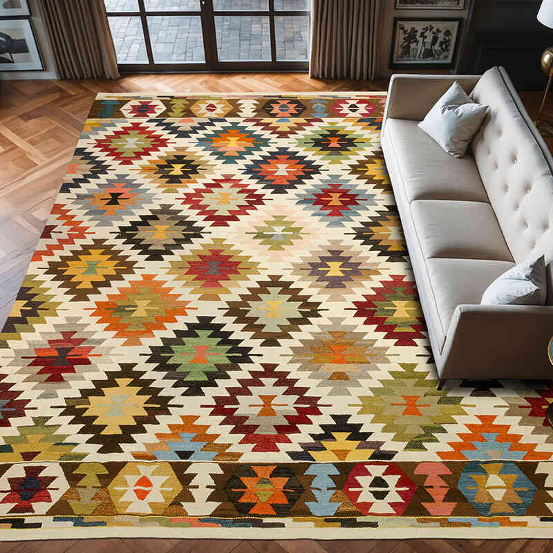 New Turkish Handwoven Kilim Rug - 10' 7" x 13' 8" (127" x 164") - K0074222