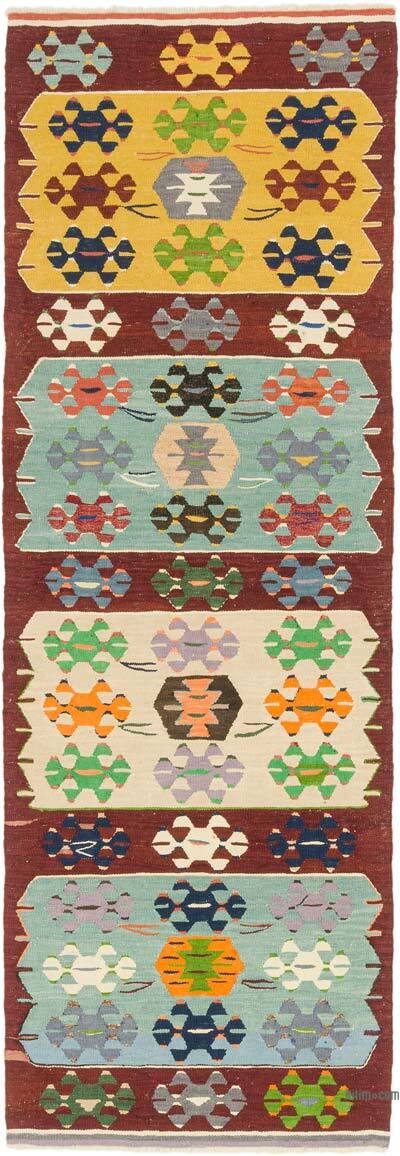 New Turkish Handwoven Kilim Runner - 3' 6" x 10'  (42" x 120")