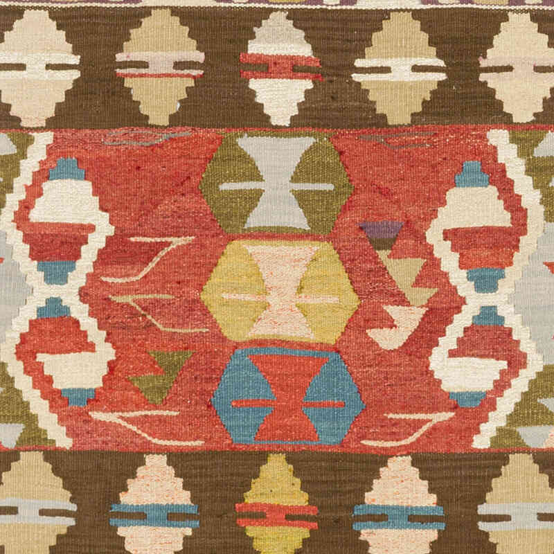 New Turkish Handwoven Kilim Runner - 3' 6" x 11' 7" (42" x 139") - K0074235