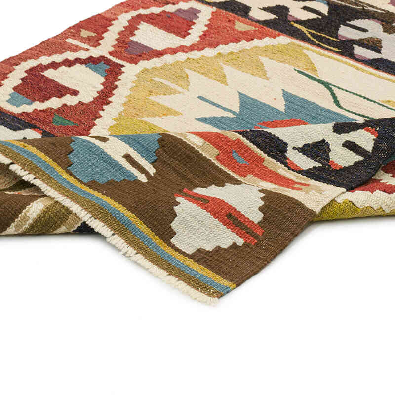 New Turkish Handwoven Kilim Runner - 3' 6" x 11' 7" (42" x 139") - K0074235