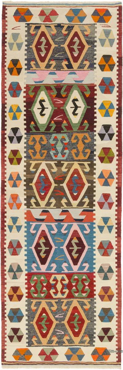 New Turkish Handwoven Kilim Runner - 3' 6" x 10' 5" (42" x 125")