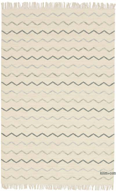 New Hand-Woven Kilim Rug - 5' 1" x 7' 10" (61" x 94")