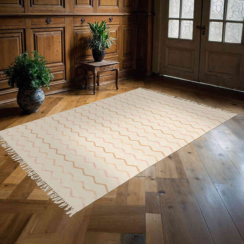 New Hand-Woven Kilim Rug - 5' 2" x 7' 10" (62" x 94") - K0074274