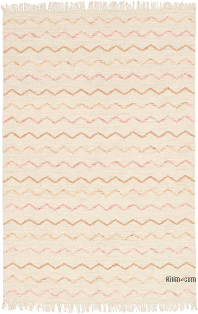 New Hand-Woven Kilim Rug - 5' 2" x 7' 10" (62" x 94") - K0074274