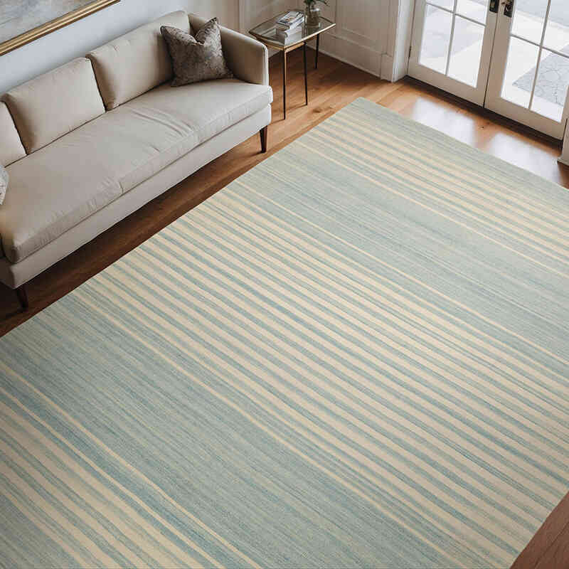 New Hand-Woven Kilim Rug - 8' 10" x 11' 10" (106" x 142") - K0074278