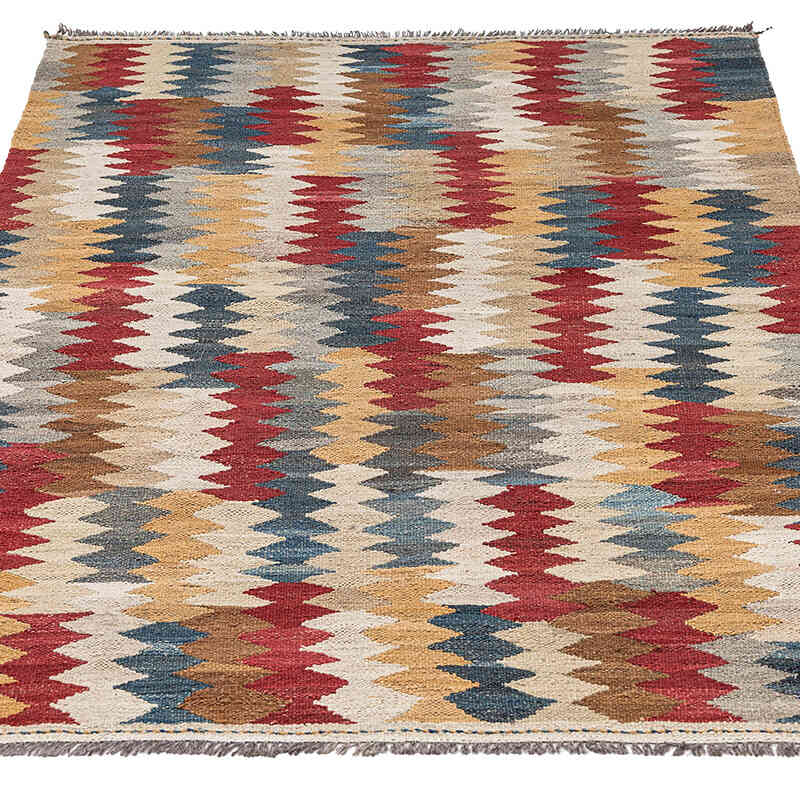 New Hand-Woven Kilim Rug - 3' 5" x 5' 1" (41" x 61") - K0074303