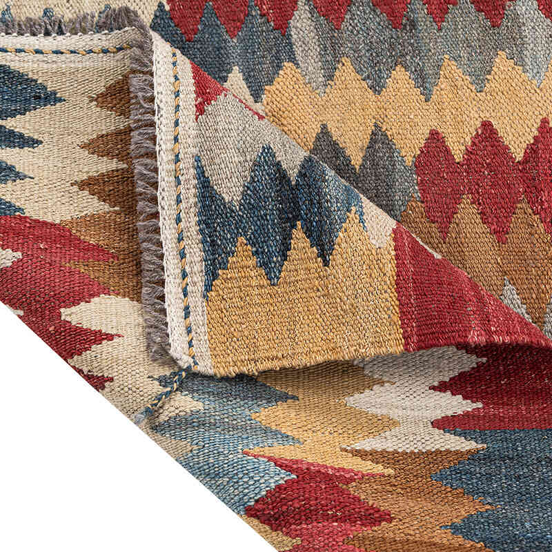 New Hand-Woven Kilim Rug - 3' 5" x 5' 1" (41" x 61") - K0074303