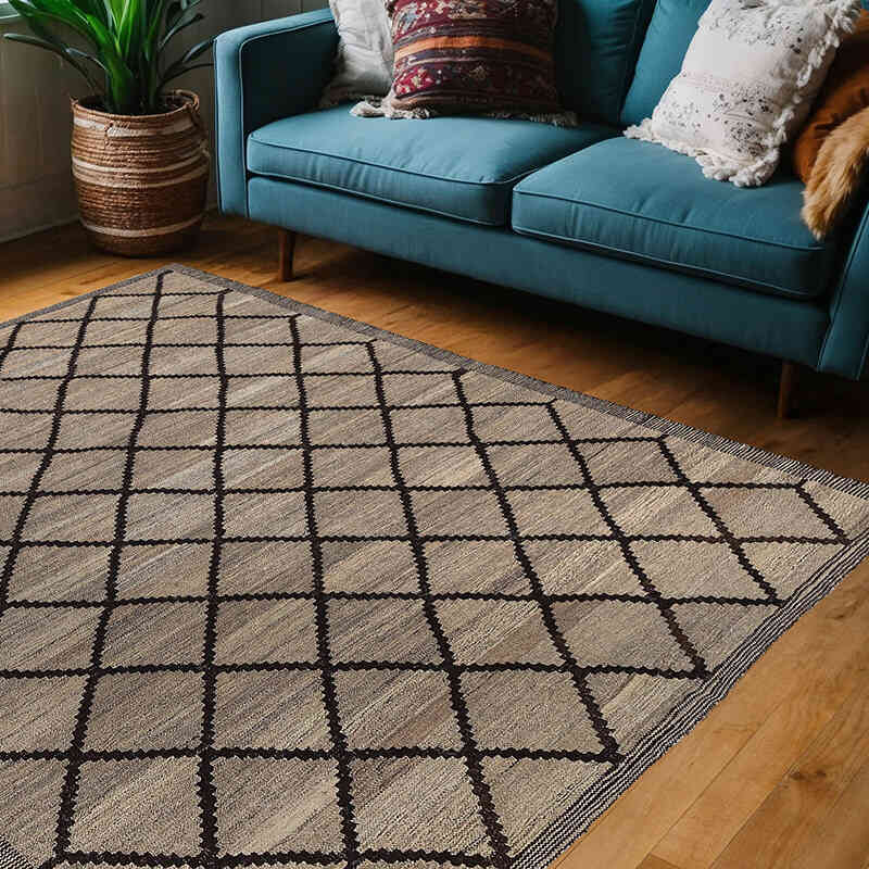 New Hand-Woven Kilim Rug - 5' 3" x 6' 8" (63" x 80") - K0074309