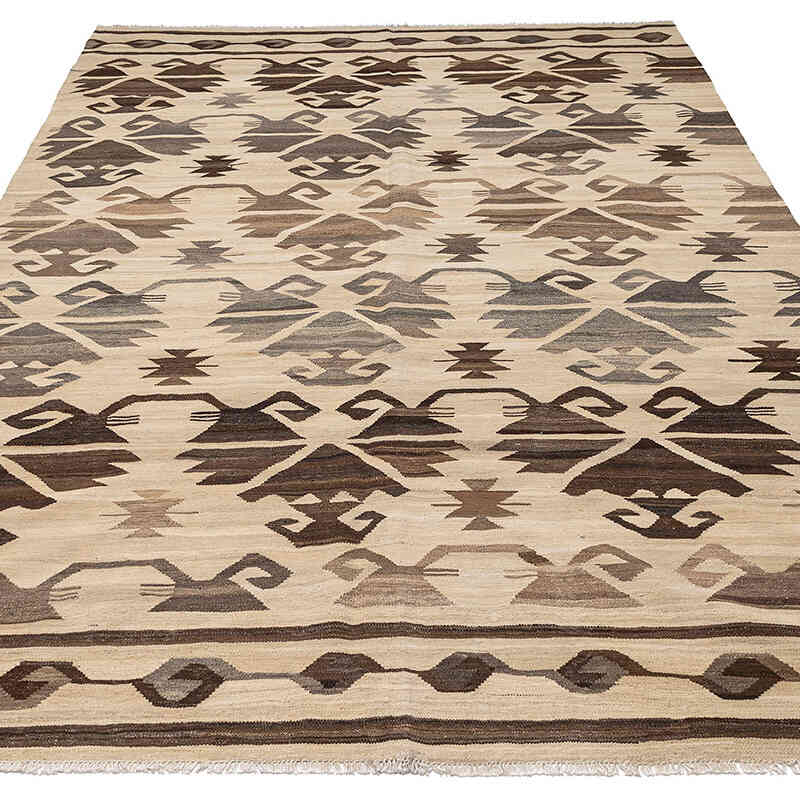 New Hand-Woven Kilim Rug - 6' 8" x 9' 8" (80" x 116") - K0074312