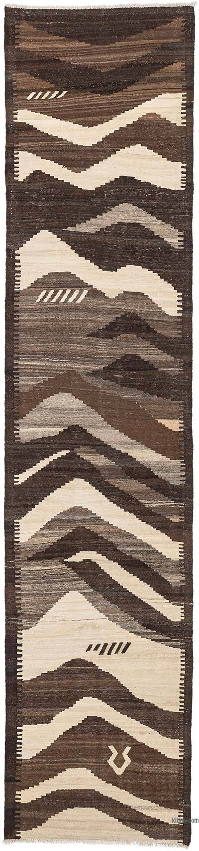 New Hand-Woven Kilim Runner - 2' 8" x 11' 7" (32" x 139")