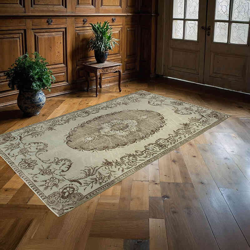 Alfombra Turca Vintage Sobre-teñida - 158 cm x 258 cm - K0074462