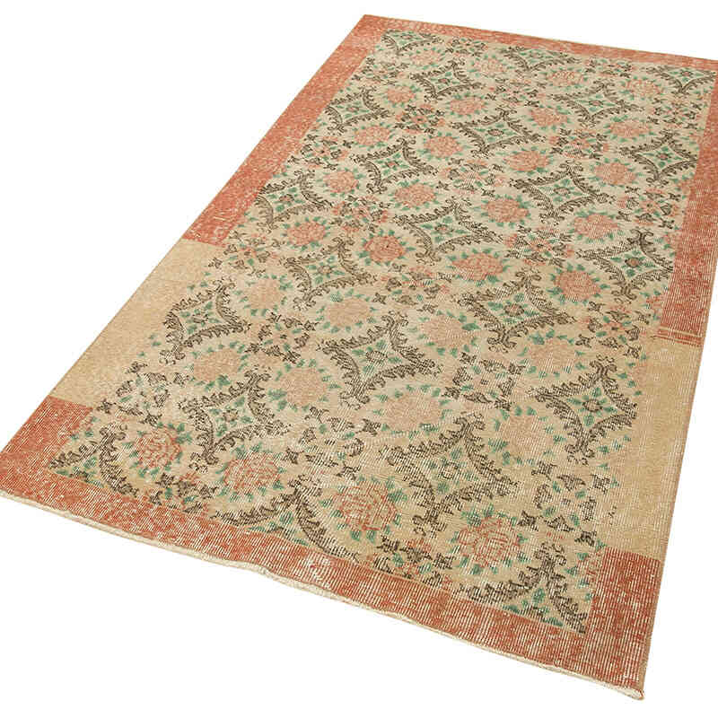 El Dokuma Vintage Halı - 106 cm x 200 cm - K0074474