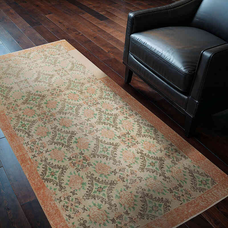 El Dokuma Vintage Halı - 106 cm x 200 cm - K0074474