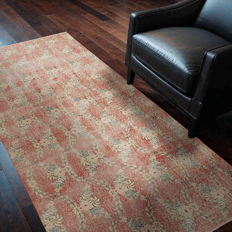 Vintage Turkish Hand-Knotted Rug - 3' 10" x 7' 3" (46" x 87") - K0074476