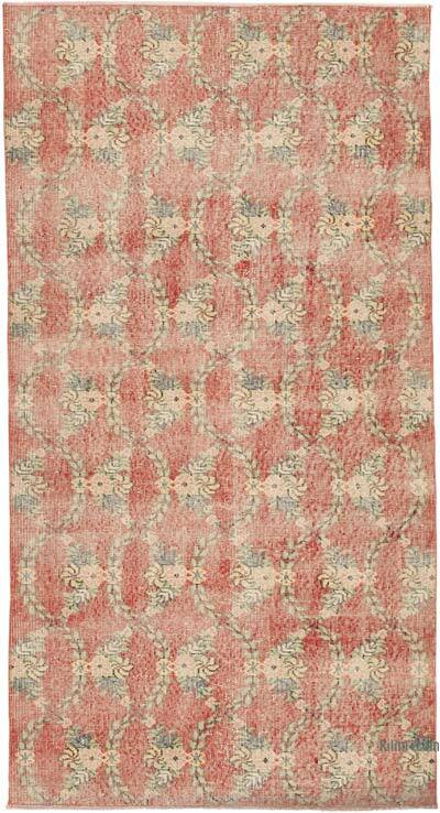 Vintage Turkish Hand-Knotted Rug - 3' 10" x 7' 3" (46" x 87")