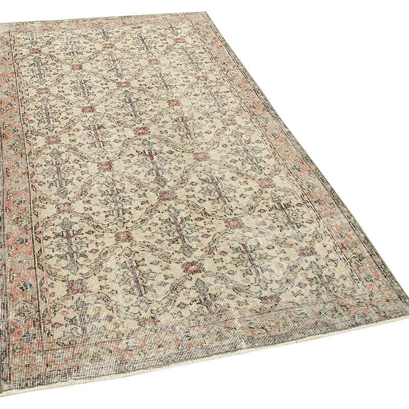 Vintage Turkish Hand-Knotted Rug - 3' 9" x 7'  (45" x 84") - K0074477