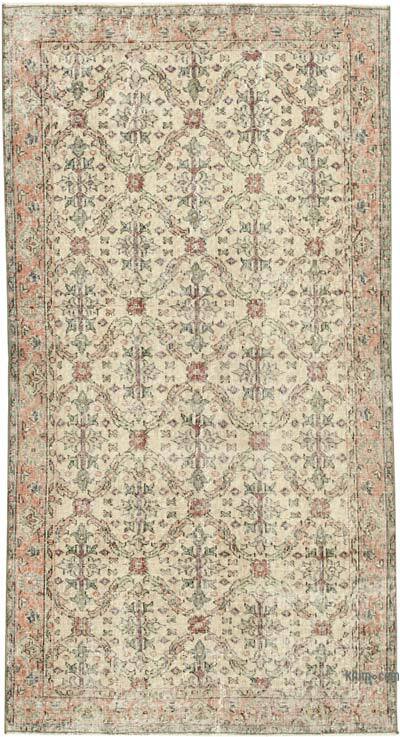 Vintage Turkish Hand-Knotted Rug - 3' 9" x 7'  (45" x 84")