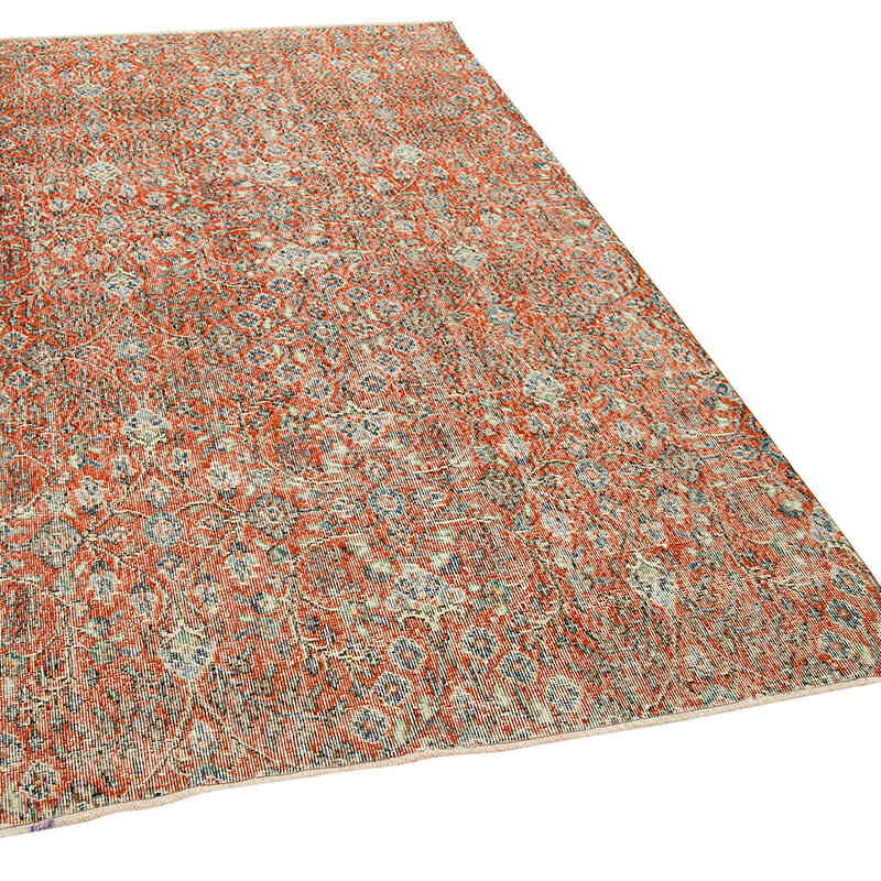 Alfombra Vintage Turca Anudada a Mano - 140 cm x 236 cm - K0074479