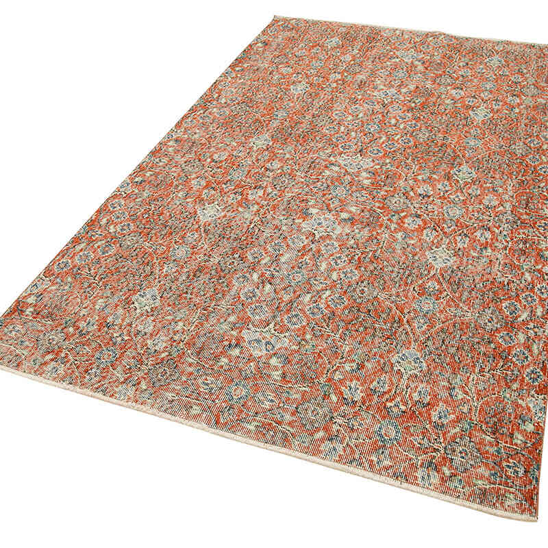 Alfombra Vintage Turca Anudada a Mano - 140 cm x 236 cm - K0074479