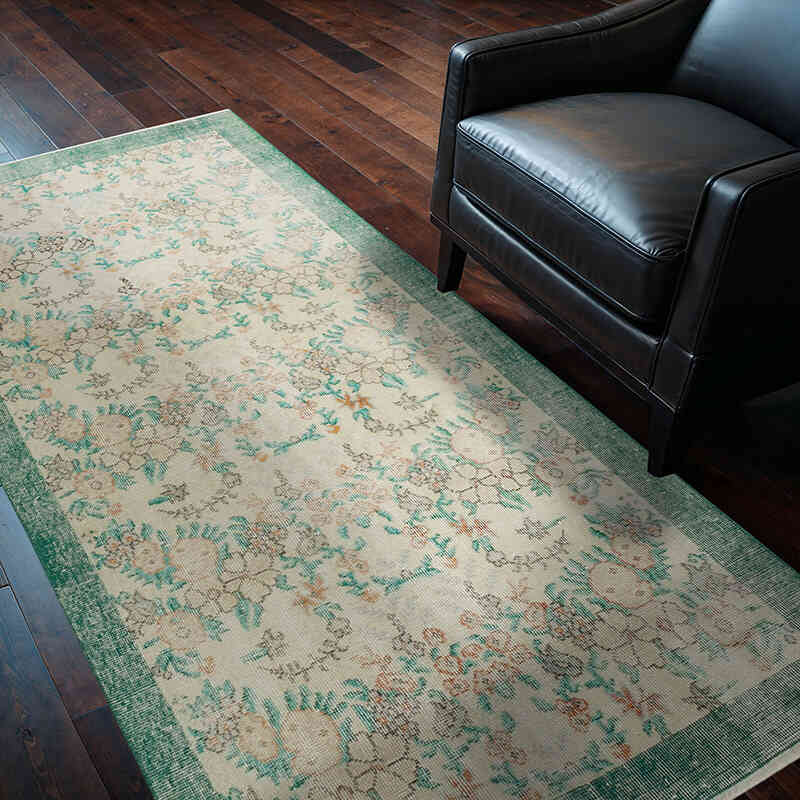 Vintage Turkish Hand-Knotted Rug - 3' 9" x 6' 9" (45" x 81") - K0074481