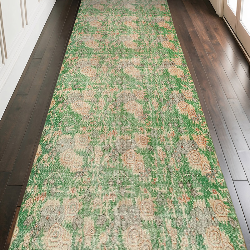 Vintage Turkish Hand-Knotted Rug - 4' 6" x 12' 9" (54" x 153") - K0074486
